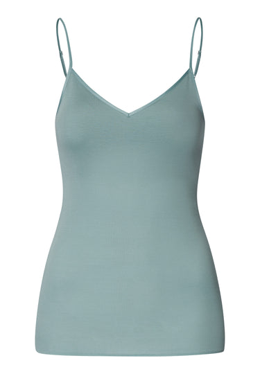 Cotton Seamless Spaghetti Cami Padded | Tourmaline Blue 71605-2712